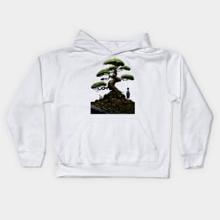 Contemplating the Complexities Under the Japanese Bonsai Tree No. 2: Where am I? Kids Hoodie